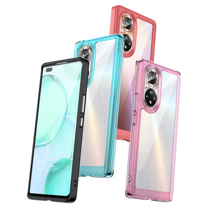For Honor 50 Pro Colorful Series Acrylic + TPU Phone Case(Black) - Honor Cases by buy2fix | Online Shopping UK | buy2fix