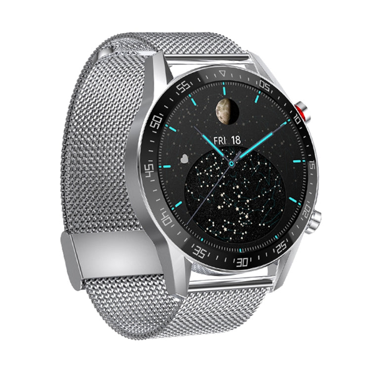 SK7Plus 1.28 inch IPS Screen Steel Strap Smart Watch, Support Bluetooth Call/Sleep Monitoring(Silver) by buy2fix