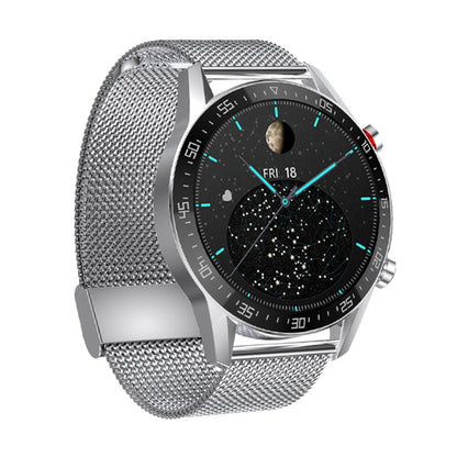 SK7Plus 1.28 inch IPS Screen Steel Strap Smart Watch, Support Bluetooth Call/Sleep Monitoring(Silver) by buy2fix