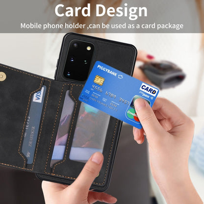 For Samsung Galaxy S20 FE Zipper Card Holder Phone Case(Black) by buy2fix