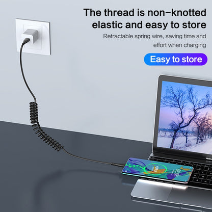 3A Micro USB Spring Charging Data Cable(Black) - Micro USB Cable by buy2fix | Online Shopping UK | buy2fix