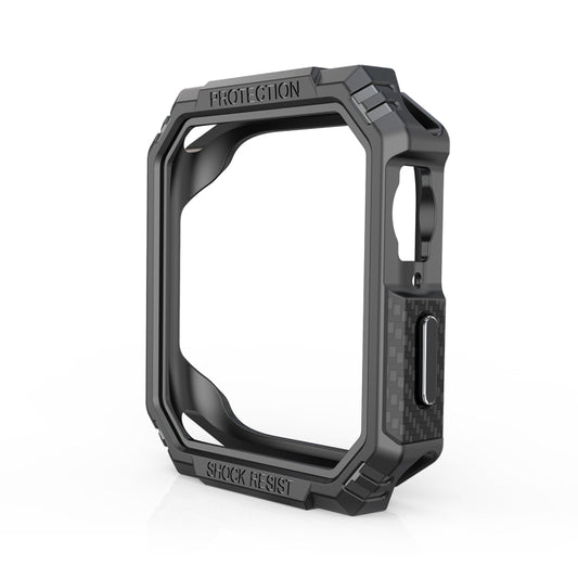 Carbon Fiber Contrast Color Protective Case For Apple Watch Series 6 & SE & 5 & 4 40mm(Pewter) by buy2fix