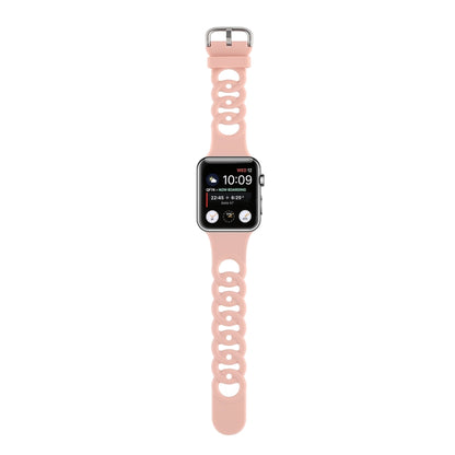 Hollow Silicone Watch Band For Apple Watch Ultra 49mm&Watch Ultra 2 49mm / Series 9&8&7 45mm / SE 3&SE 2&6&SE&5&4 44mm / 3&2&1 42mm(Pink) by buy2fix
