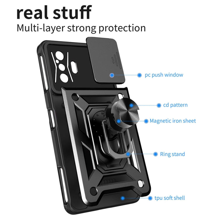For Xiaomi Poco F4 GT / Redmi K50 Gaming Sliding Camera Cover Design TPU+PC Phone Case(Silver) - Xiaomi Cases by buy2fix | Online Shopping UK | buy2fix