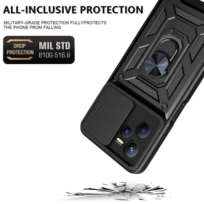 For OPPO Realme C35 Sliding Camera Cover Design TPU+PC Phone Case(Rose Gold) - Realme Cases by buy2fix | Online Shopping UK | buy2fix