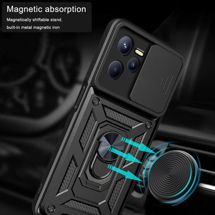 For OPPO Realme C35 Sliding Camera Cover Design TPU+PC Phone Case(Rose Gold) - Realme Cases by buy2fix | Online Shopping UK | buy2fix