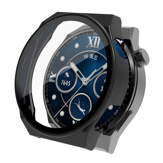For Huawei Watch GT 3 Pro 46mm PC + Tempered Glass Watch Case(Black) by buy2fix