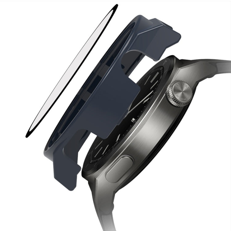 For Huawei Watch GT 3 Pro 46mm PC + Tempered Glass Watch Case(Black) by buy2fix