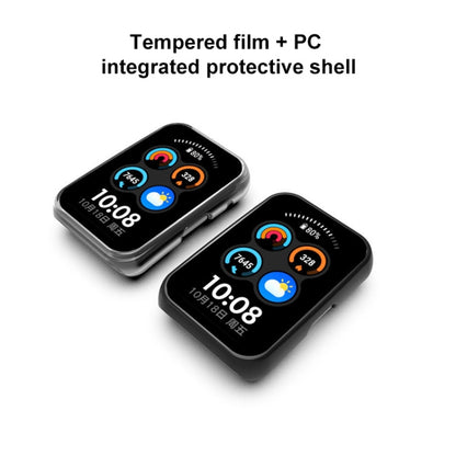 For Huawei Watch Fit / Honor Watch ES PC + Tempered Glass Watch Case(Black) by buy2fix