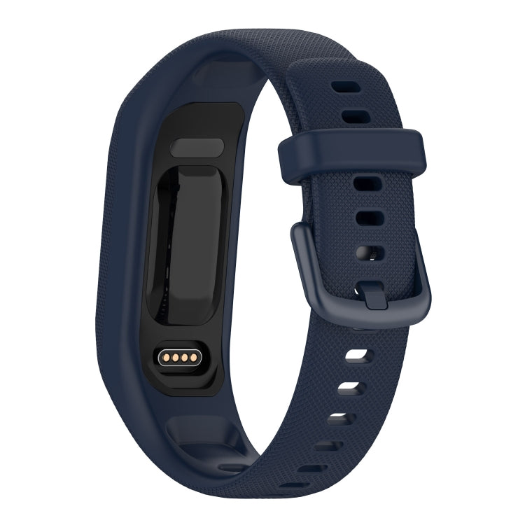 For Garmin Smart 5 Solid Color Silicone Watch Band(Navy Blue) - Watch Bands by buy2fix | Online Shopping UK | buy2fix