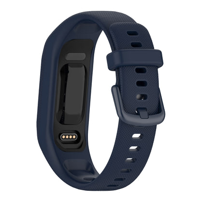 For Garmin Smart 5 Solid Color Silicone Watch Band(Navy Blue) - Watch Bands by buy2fix | Online Shopping UK | buy2fix