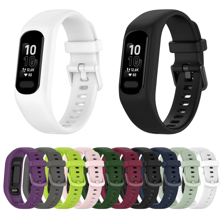 For Garmin Smart 5 Solid Color Silicone Watch Band(Navy Blue) - Watch Bands by buy2fix | Online Shopping UK | buy2fix