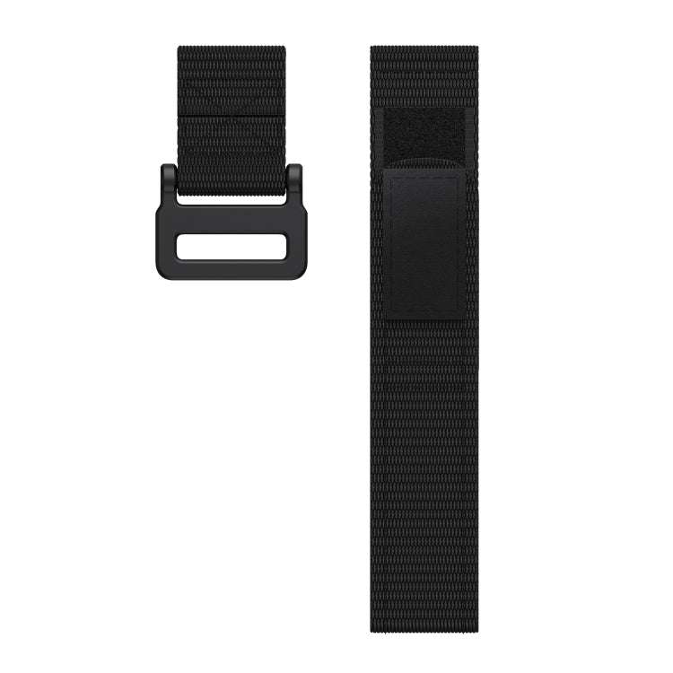 22mm Hook And Loop Fastener Nylon Watch Band(Black) by buy2fix