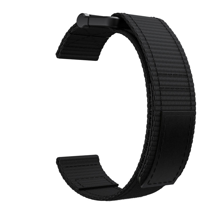 22mm Hook And Loop Fastener Nylon Watch Band(Black) by buy2fix