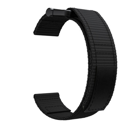 22mm Hook And Loop Fastener Nylon Watch Band(Black) by buy2fix