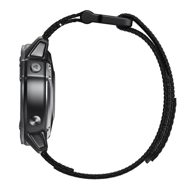 22mm Hook And Loop Fastener Nylon Watch Band(Black) by buy2fix