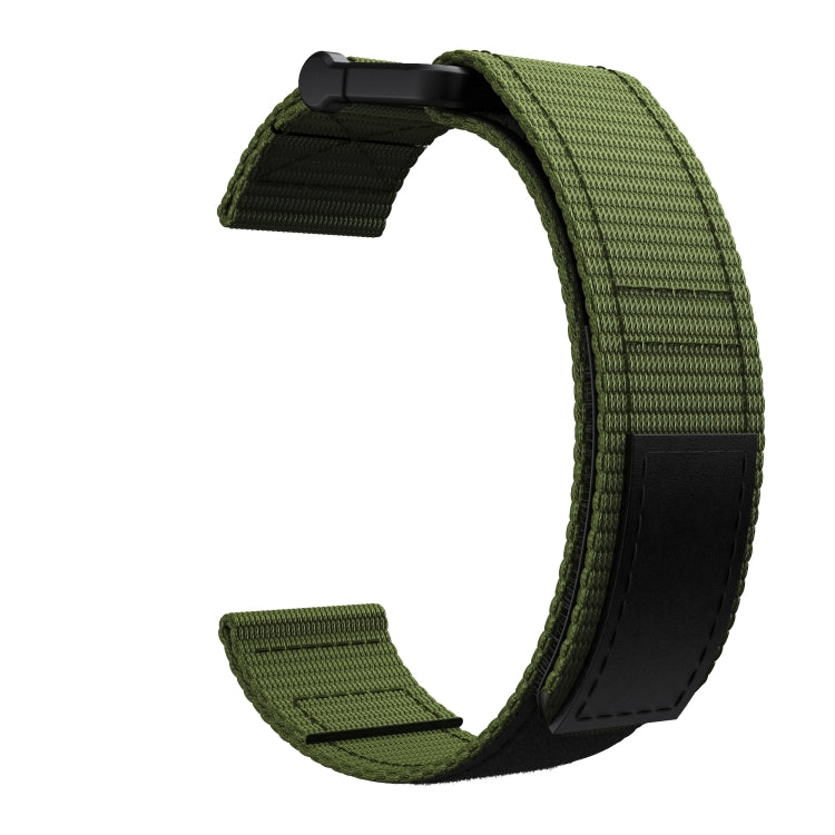 22mm Hook And Loop Fastener Nylon Watch Band(Green) - Watch Bands by buy2fix | Online Shopping UK | buy2fix