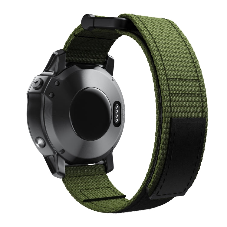 22mm Hook And Loop Fastener Nylon Watch Band(Green) - Watch Bands by buy2fix | Online Shopping UK | buy2fix