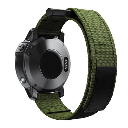 22mm Hook And Loop Fastener Nylon Watch Band(Green) - Watch Bands by buy2fix | Online Shopping UK | buy2fix