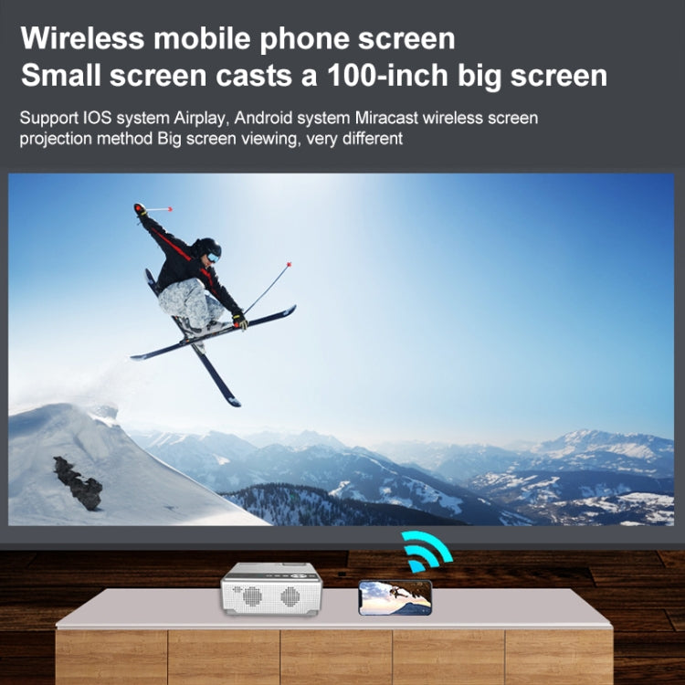 E460 1280x720P 120ANSI LCD LED Smart Projector, Basic Version, Plug Type:EU Plug - LED Projector by buy2fix | Online Shopping UK | buy2fix