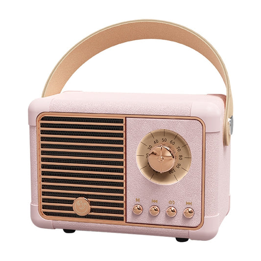 HM11 PLUS Portable HIFI Mini Retro Wireless Bluetooth Speaker(Pink) - Mini Speaker by buy2fix | Online Shopping UK | buy2fix