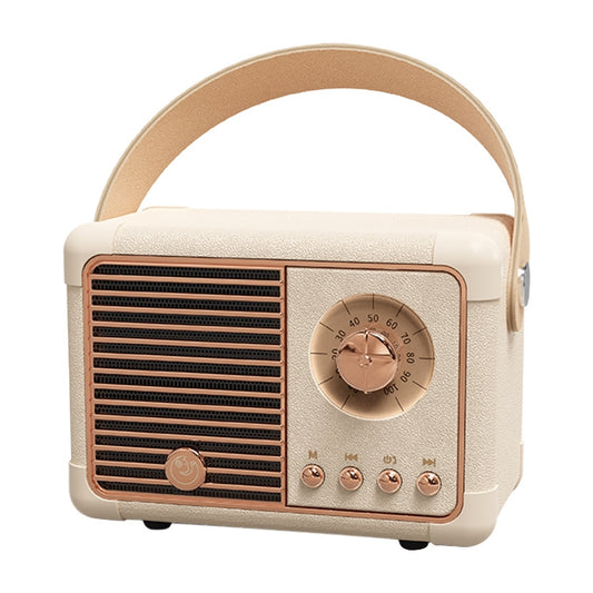 HM11 PLUS Portable HIFI Mini Retro Wireless Bluetooth Speaker(Light Yellow) - Mini Speaker by buy2fix | Online Shopping UK | buy2fix
