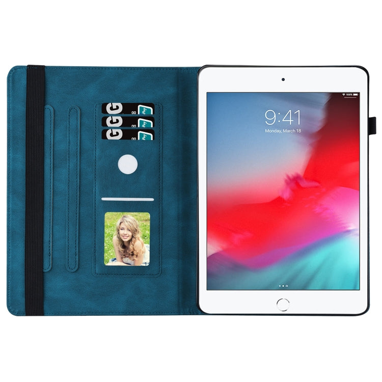 Big Butterfly Embossed Smart Leather Tablet Case For iPad mini 2019 / 4 / 3 / 2 / 1(Blue) - iPad mini (2019) / mini 5 Cases by buy2fix | Online Shopping UK | buy2fix