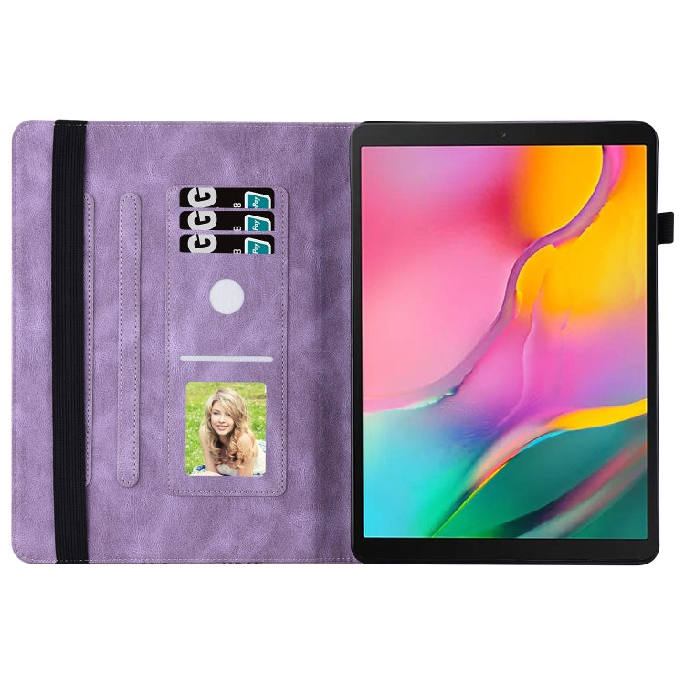 For Amazon Kindle Paperwhite 4 / 3 / 2 / 1 Big Butterfly Embossed Smart Leather Tablet Case(Purple) - Amazon by buy2fix | Online Shopping UK | buy2fix