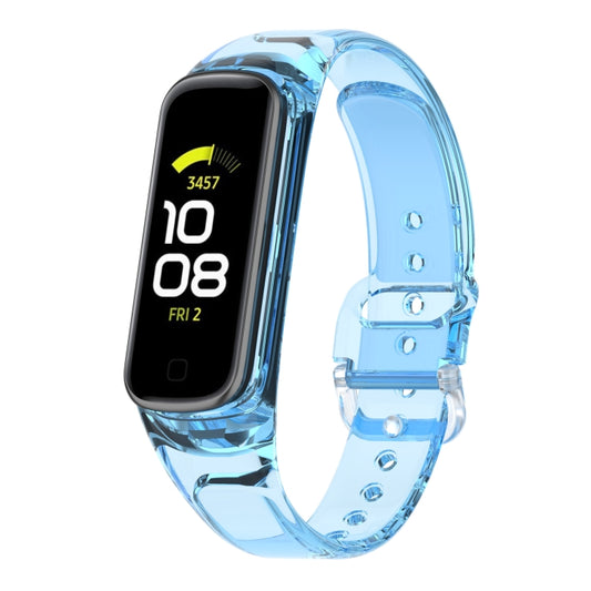 For Samsung Galaxy Fit 2 SM-R220 Discoloration in Light TPU Watch Band(Blue) - Watch Bands by buy2fix | Online Shopping UK | buy2fix