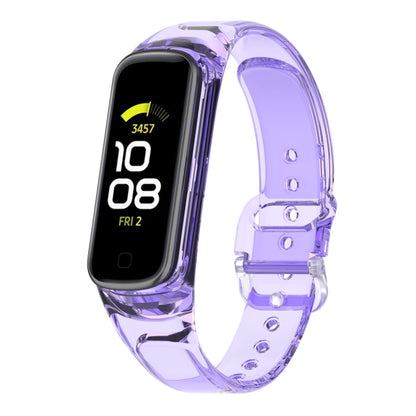 For Samsung Galaxy Fit 2 SM-R220 Discoloration in Light TPU Watch Band(Purple) - Watch Bands by buy2fix | Online Shopping UK | buy2fix