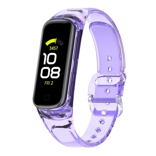 For Samsung Galaxy Fit 2 SM-R220 Discoloration in Light TPU Watch Band(Purple) - Watch Bands by buy2fix | Online Shopping UK | buy2fix