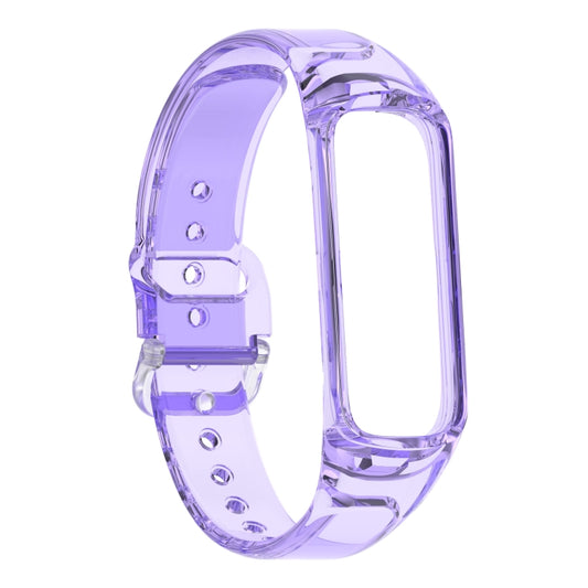 For Samsung Galaxy Fit 2 SM-R220 Discoloration in Light TPU Watch Band(Purple) - Watch Bands by buy2fix | Online Shopping UK | buy2fix