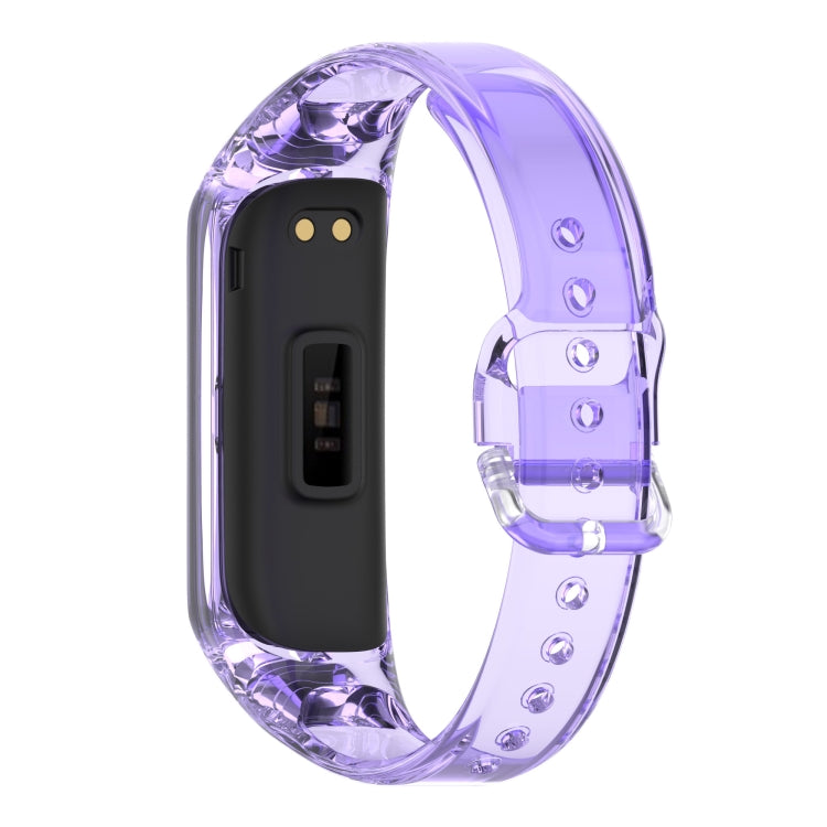 For Samsung Galaxy Fit 2 SM-R220 Discoloration in Light TPU Watch Band(Purple) - Watch Bands by buy2fix | Online Shopping UK | buy2fix