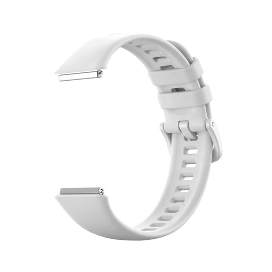For Huawei Band 7 / Honor Band 7 Pure Color Silicone Watch Band(White) by buy2fix
