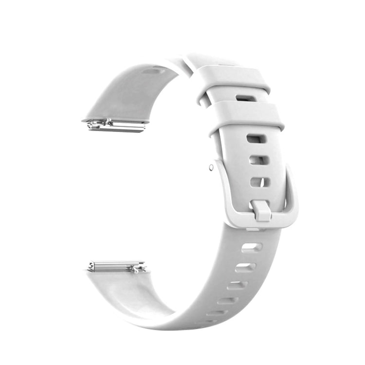 For Huawei Band 7 / Honor Band 7 Pure Color Silicone Watch Band(White) by buy2fix