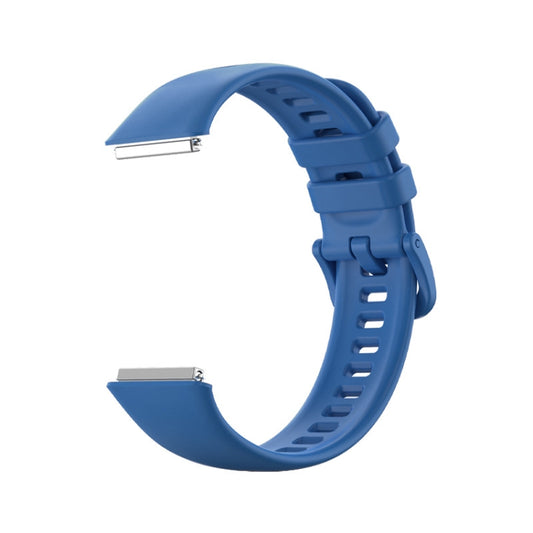 For Huawei Band 7 / Honor Band 7 Pure Color Silicone Watch Band(Sapphire Blue) by buy2fix