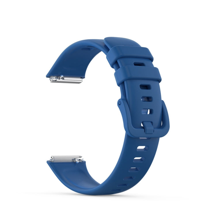For Huawei Band 7 / Honor Band 7 Pure Color Silicone Watch Band(Sapphire Blue) by buy2fix