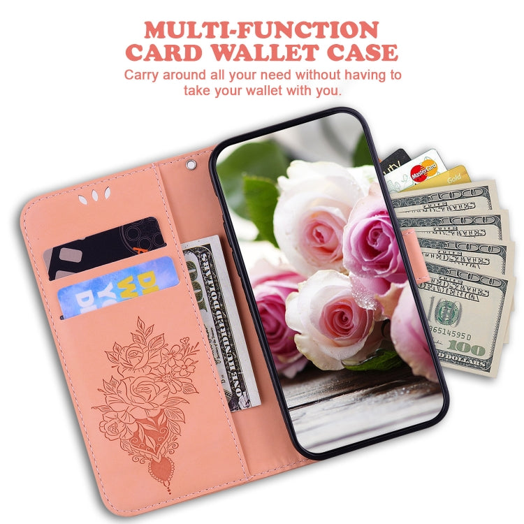 For Tecno Pova 2 Butterfly Rose Embossed Leather Phone Case(Pink) by buy2fix