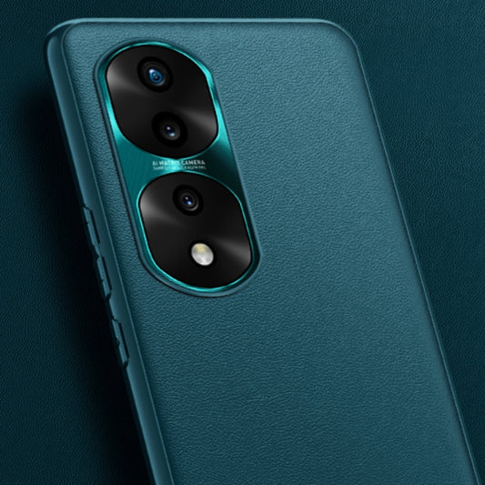 For Honor 70 Plain Skin Leather Phone Case(Black) - Honor Cases by buy2fix | Online Shopping UK | buy2fix