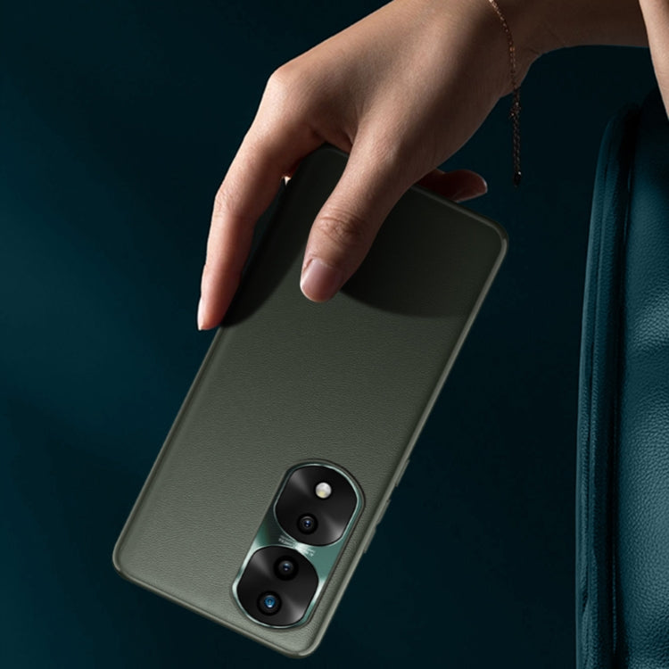 For Honor 70 Plain Skin Leather Phone Case(Black) - Honor Cases by buy2fix | Online Shopping UK | buy2fix