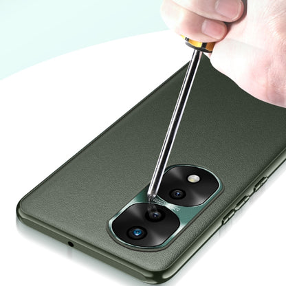 For Honor 70 Plain Skin Leather Phone Case(Black) - Honor Cases by buy2fix | Online Shopping UK | buy2fix