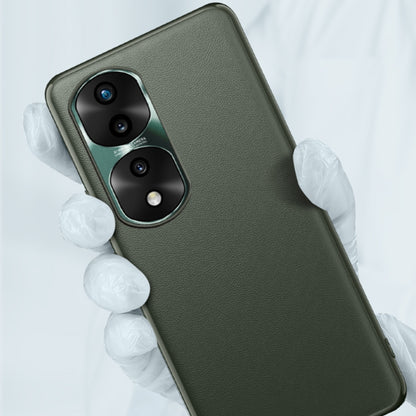 For Honor 70 Plain Skin Leather Phone Case(Black) - Honor Cases by buy2fix | Online Shopping UK | buy2fix