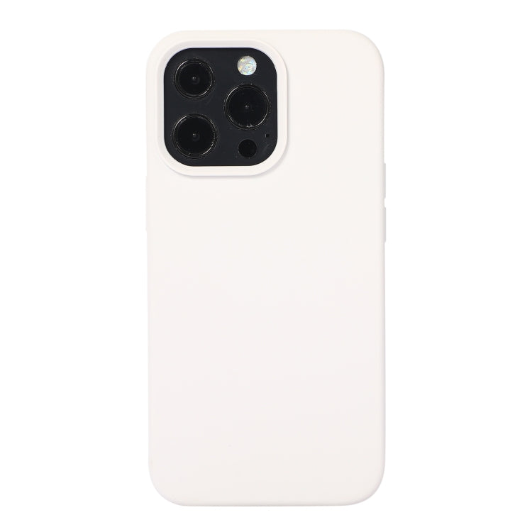 For iPhone 14 Pro Liquid Silicone Phone Case (White) - iPhone 14 Pro Cases by buy2fix | Online Shopping UK | buy2fix