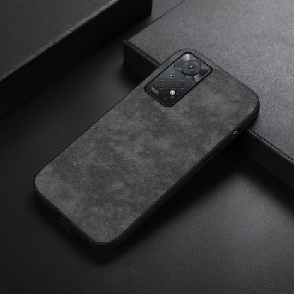 For Xiaomi Redmi Note 11 Pro Morocco Texture PU Shockproof Phone Case(Black) by buy2fix