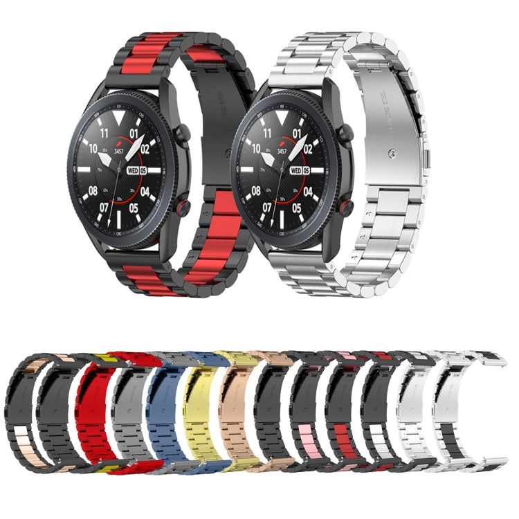 For Huawei GT 3 Pro 46mm Three-bead Metal Steel Watch Band(Grey) by buy2fix