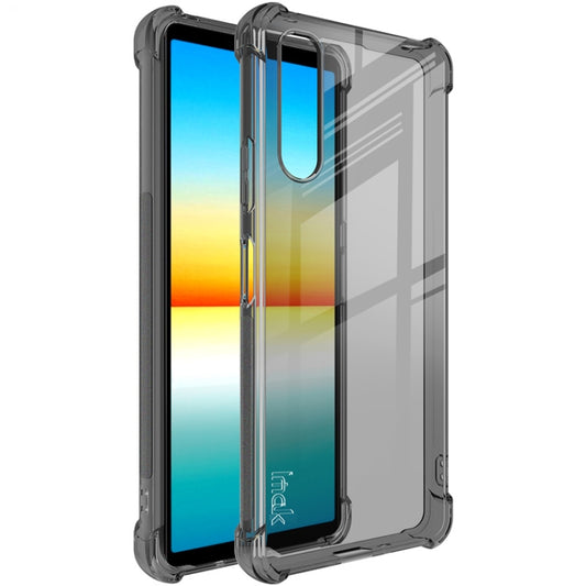 For Sony Xperia 10 IV imak All-inclusive Shockproof Airbag TPU Case with Screen Protector(Transparent Black) - Sony Cases by imak | Online Shopping UK | buy2fix