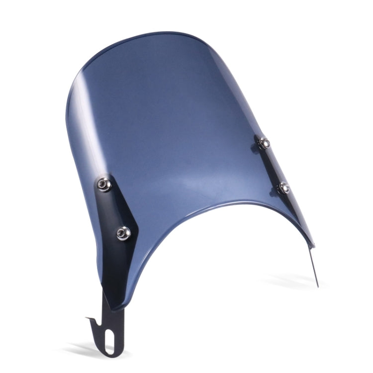 XRL-456120 Motorcycle 5-7 inch Headlight Retro Windshield(Grey Blue) - Others by buy2fix | Online Shopping UK | buy2fix