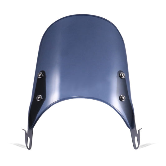 XRL-456120 Motorcycle 5-7 inch Headlight Retro Windshield(Grey Blue) - Others by buy2fix | Online Shopping UK | buy2fix