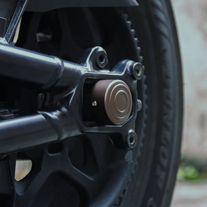 HP-A006 Motorcycle Modified Rear Axle Nut Covers Caps for Harley Sportster S(Brown) by buy2fix