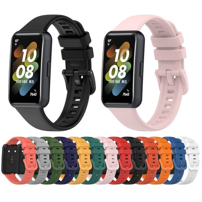 For Huawei Band 7 Silicone Watch Band(Rose Pink) - Watch Bands by buy2fix | Online Shopping UK | buy2fix